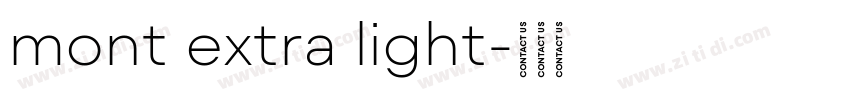 mont extra light字体转换